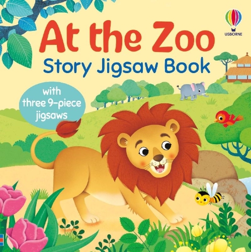Buchcover und Innenansicht für das Buch: At the Zoo Story Jigsaw Book