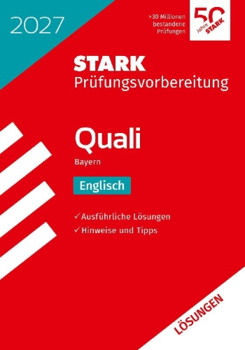 Buchcover und Innenansicht für das Buch: STARK Lösungen zu Englisch 9. Klasse - Quali Mittelschule 2027 Bayern - Prüfungsvorbereitung