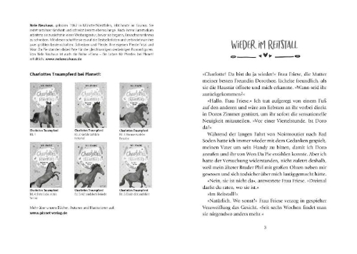 Buchcover und Innenansicht für das Buch: Charlottes Traumpferd 2: Gefahr auf dem Reiterhof