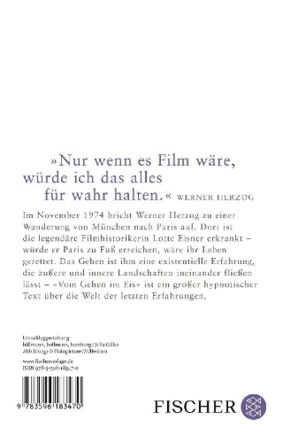 Buchcover und Innenansicht für das Buch: Vom Gehen im Eis
