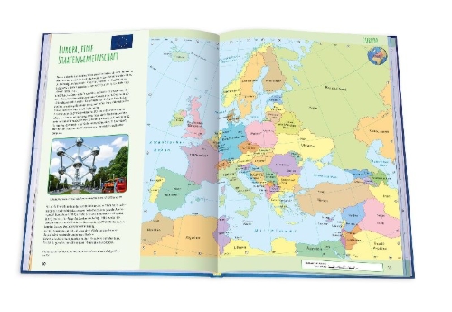 Buchcover und Innenansicht für das Buch: Der neue Diercke Kinderatlas