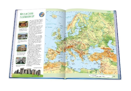 Buchcover und Innenansicht für das Buch: Der neue Diercke Kinderatlas