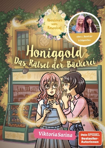 Buchcover und Innenansicht für das Buch: Honiggold - Das Rätsel der Bäckerei