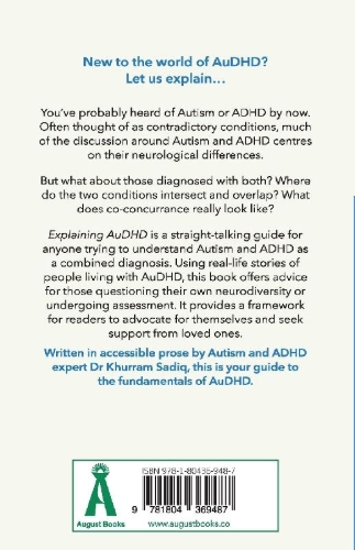 Buchcover und Innenansicht für das Buch: Explaining AuDHD
