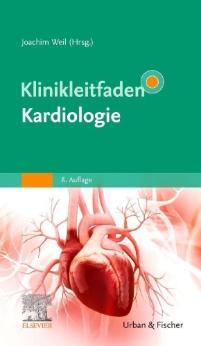 Buchcover und Innenansicht für das Buch: Klinikleitfaden Kardiologie
