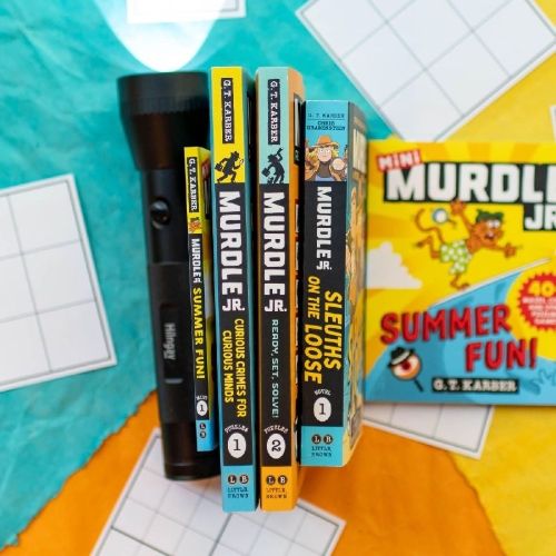 Buchcover und Innenansicht für das Buch: Murdle Jr.: Summer Fun!