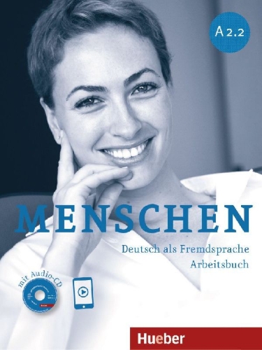 Buchcover und Innenansicht für das Buch: Menschen A2/2. Arbeitsbuch mit Audio-CD