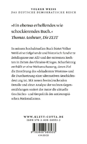 Buchcover und Innenansicht für das Buch: Das Deutsche Demokratische Reich