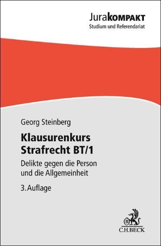 Buchcover und Innenansicht für das Buch: Klausurenkurs Strafrecht BT/1