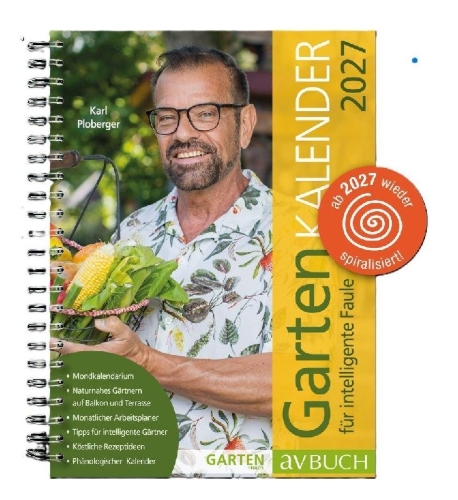 Buchcover und Innenansicht für das Buch: Gartenkalender 2027
