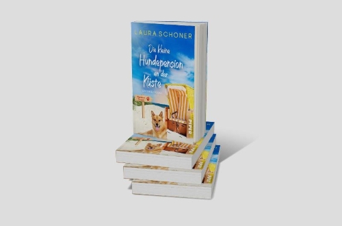 Buchcover und Innenansicht für das Buch: Die kleine Hundepension an der Küste