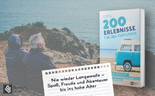 Buchcover und Innenansicht für das Buch: 200 Erlebnisse für den Ruhestand