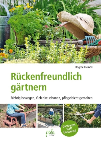 Buchcover und Innenansicht für das Buch: Rückenfreundlich gärtnern