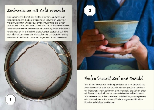 Buchcover und Innenansicht für das Buch: Kintsugi