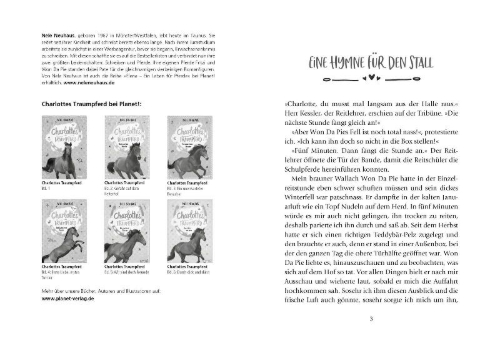 Buchcover und Innenansicht für das Buch: Charlottes Traumpferd 3: Ein unerwarteter Besucher