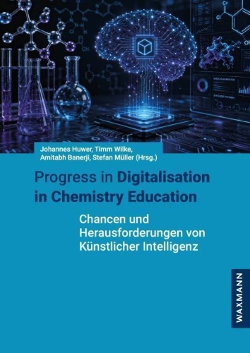 Buchcover und Innenansicht für das Buch: Progress in Digitalisation in Chemistry Education