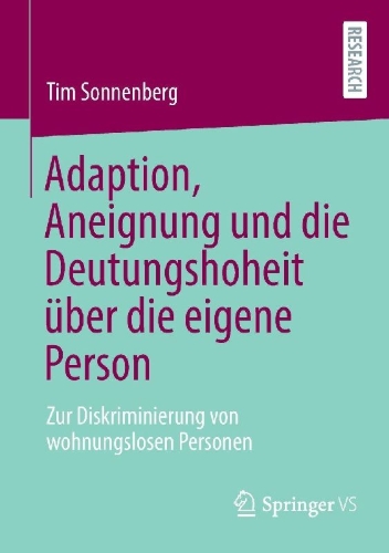 Buchcover und Innenansicht für das Buch: Adaption, Aneignung und die Deutungshoheit über die eigene Person
