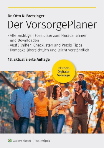 Buchcover und Innenansicht für das Buch: Der VorsorgePlaner
