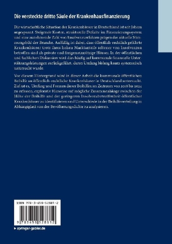 Buchcover und Innenansicht für das Buch: Die versteckte dritte Säule der Krankenhausfinanzierung
