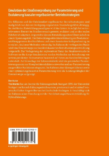 Buchcover und Innenansicht für das Buch: Emulation der Straßenerprobung zur Parametrierung und Evaluierung kausaler regelbasierter Betriebsstrategien