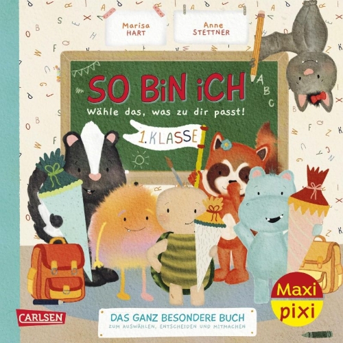 Buchcover und Innenansicht für das Buch: Maxi Pixi 498: So bin ich - 1. Klasse