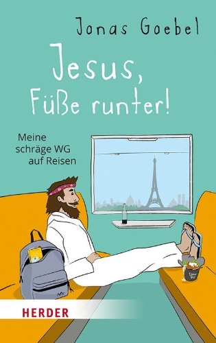 Buchcover und Innenansicht für das Buch: Jesus, Füße runter!