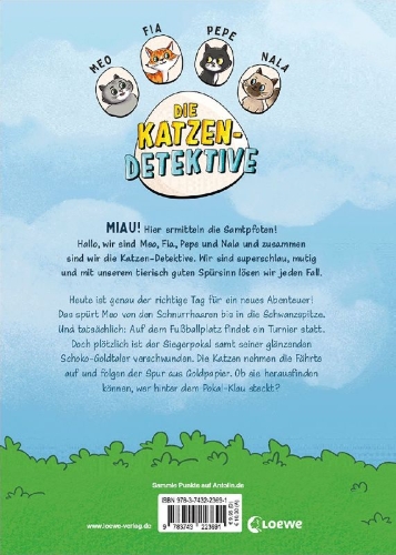 Buchcover und Innenansicht für das Buch: Die Katzen-Detektive (Band 1) - Ein Fall für die Samtpfoten