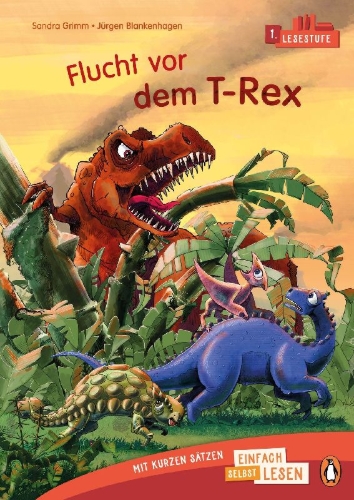 Buchcover und Innenansicht für das Buch: Flucht vor dem T-Rex