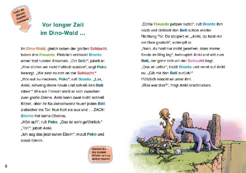 Buchcover und Innenansicht für das Buch: Flucht vor dem T-Rex