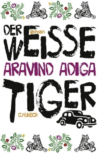 Buchcover und Innenansicht für das Buch: The White Tiger
