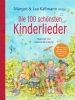 Buchcover und Innenansicht für das Buch: Die 100 schönsten Kinderlieder - Mit einfachen Noten und Akkorden für Gitarre und Klavier