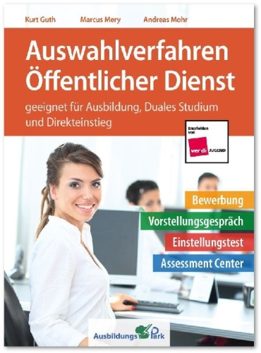 Buchcover und Innenansicht für das Buch: Auswahlverfahren Öffentlicher Dienst