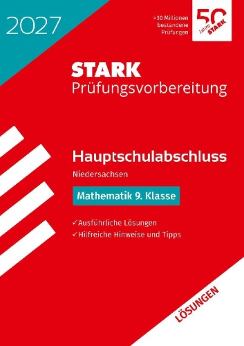 Buchcover und Innenansicht für das Buch: STARK Lösungen zu Mathematik 9. Klasse - Hauptschulabschluss 2027 Niedersachsen - Prüfungsvorbereitung