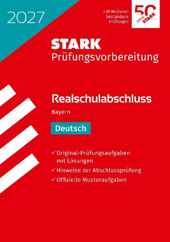 Buchcover und Innenansicht für das Buch: STARK Deutsch - Realschulabschluss 2027 Bayern - Prüfungsvorbereitung