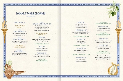 Buchcover und Innenansicht für das Buch: Göttliches Chaos zwischen Olymp und Hades