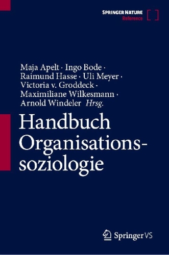 Buchcover und Innenansicht für das Buch: Handbuch Organisationssoziologie