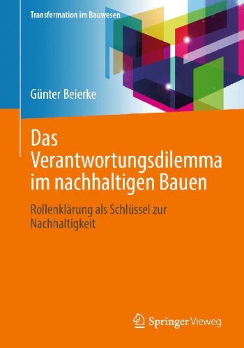 Buchcover und Innenansicht für das Buch: Das Verantwortungsdilemma im nachhaltigen Bauen