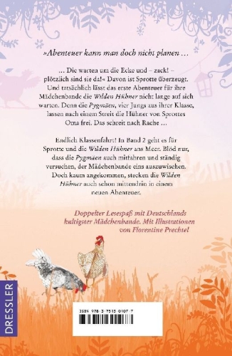 Buchcover und Innenansicht für das Buch: Die Wilden Hühner. Doppelband, Band 1 und 2