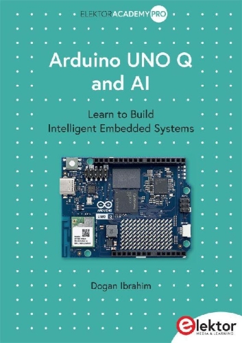 Buchcover und Innenansicht für das Buch: Arduino UNO Q and AI