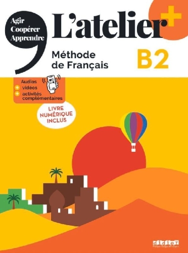 Buchcover und Innenansicht für das Buch: L'atelier+ B2: Kursbuch mit didierfle.app und E-Book