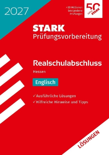 Buchcover und Innenansicht für das Buch: STARK Lösungen zu Englisch - Realschulabschluss 2027 Hessen - Prüfungsvorbereitung