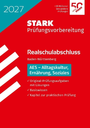 Buchcover und Innenansicht für das Buch: STARK AES - Realschulabschluss 2027 BW - Prüfungsvorbereitung