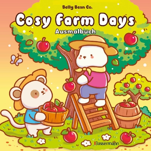 Buchcover und Innenansicht für das Buch: Cosy Farm Days - Ausmalbuch