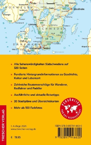 Buchcover und Innenansicht für das Buch: TRESCHER Reiseführer Südschweden