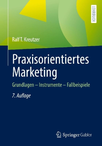 Buchcover und Innenansicht für das Buch: Praxisorientiertes Marketing