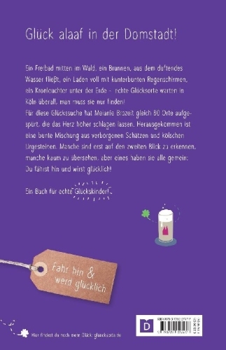 Buchcover und Innenansicht für das Buch: Glücksorte in Köln