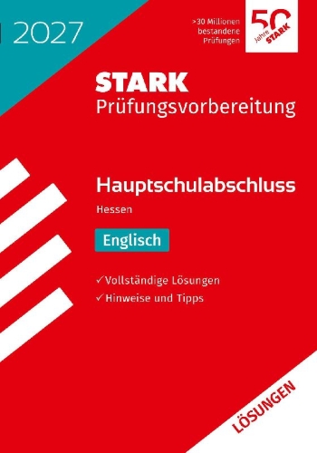 Buchcover und Innenansicht für das Buch: STARK Lösungen zu Englisch - Hauptschulabschluss 2027 Hessen - Prüfungsvorbereitung