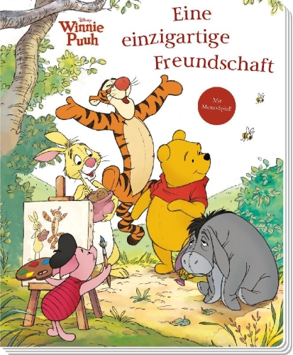 Buchcover und Innenansicht für das Buch: Disney Winnie Puuh: Eine einzigartige Freundschaft - Mit Memo-Spiel!