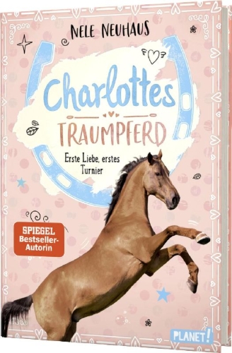 Buchcover und Innenansicht für das Buch: Charlottes Traumpferd 4: Erste Liebe, erstes Turnier
