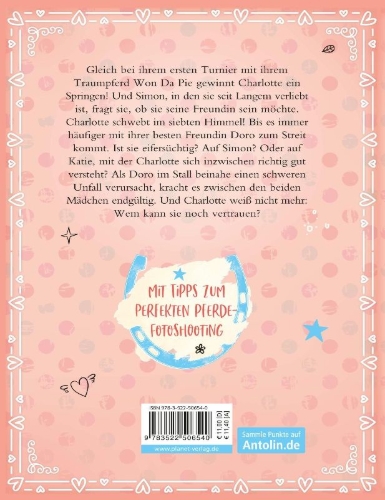Buchcover und Innenansicht für das Buch: Charlottes Traumpferd 4: Erste Liebe, erstes Turnier